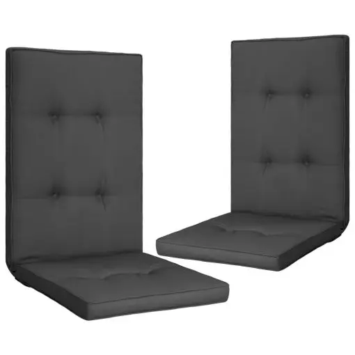 vidaXL Garden Chair Cushions 2 pcs Anthracite 120x50x5 cm