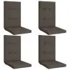 vidaXL Garden Chair Cushions 4 pcs Anthracite 120x50x5 cm