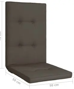 vidaXL Garden Chair Cushions 4 pcs Anthracite 120x50x5 cm