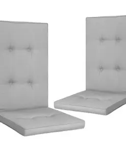 vidaXL Garden Chair Cushions 2 pcs Grey 120x50x5 cm