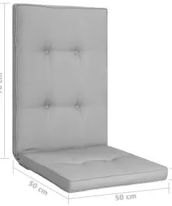 vidaXL Garden Chair Cushions 2 pcs Grey 120x50x5 cm