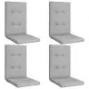 vidaXL Garden Chair Cushions 4 pcs Grey 120x50x5 cm