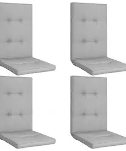 vidaXL Garden Chair Cushions 4 pcs Grey 120x50x5 cm
