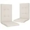 vidaXL Garden Chair Cushions 2 pcs Cream 120x50x5 cm
