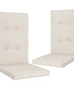 vidaXL Garden Chair Cushions 2 pcs Cream 120x50x5 cm