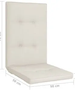 vidaXL Garden Chair Cushions 2 pcs Cream 120x50x5 cm