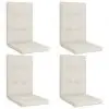 vidaXL Garden Chair Cushions 4 pcs Cream 120x50x5 cm vidaXL Garden Chair Cushions 4 pcs Cream 120x50x5 cm