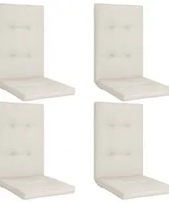 vidaXL Garden Chair Cushions 4 pcs Cream 120x50x5 cm