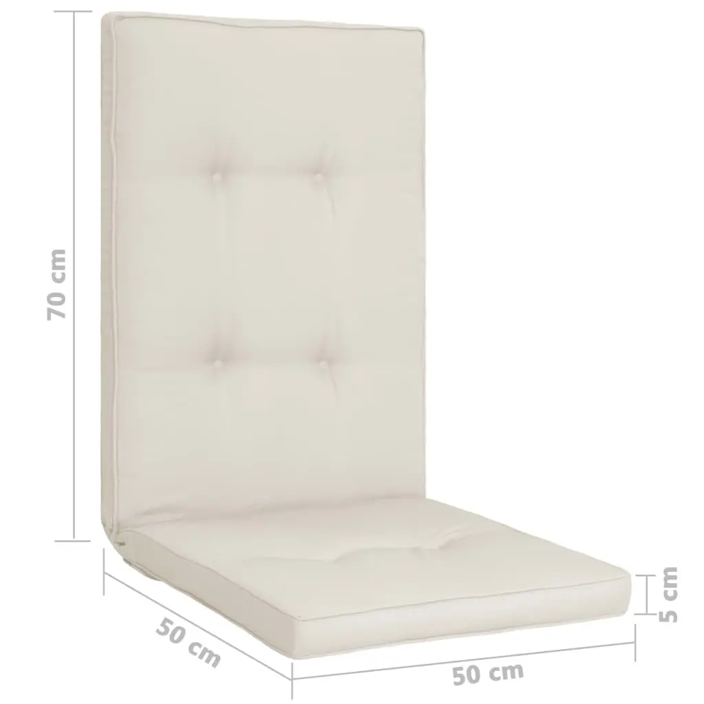 vidaXL Garden Chair Cushions 4 pcs Cream 120x50x5 cm