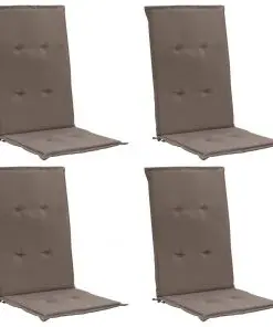 vidaXL Garden Chair Cushions 4 pcs Taupe 120x50x3 cm