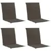 vidaXL Garden Chair Cushions 4 pcs Anthracite 100x50x3 cm vidaXL Garden Chair Cushions 4 pcs Anthracite 100x50x3 cm