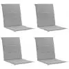 vidaXL Garden Chair Cushions 4 pcs Grey 100x50x3 cm