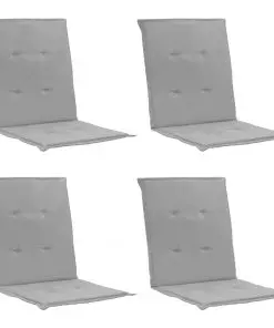 vidaXL Garden Chair Cushions 4 pcs Grey 100x50x3 cm
