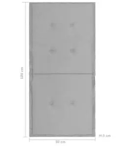 vidaXL Garden Chair Cushions 4 pcs Grey 100x50x3 cm