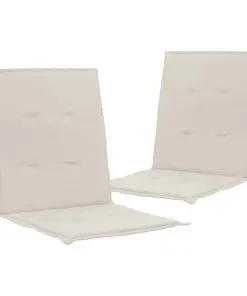 vidaXL Garden Chair Cushions 2 pcs Cream 100x50x3 cm