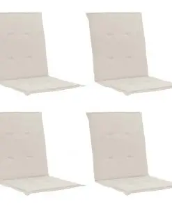 vidaXL Garden Chair Cushions 4 pcs Cream 100x50x3 cm