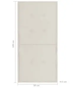 vidaXL Garden Chair Cushions 4 pcs Cream 100x50x3 cm