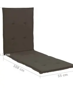vidaXL Lounge Chair Cushion Anthracite 180x55x3 cm