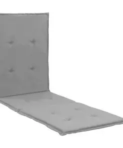 vidaXL Lounge Chair Cushion Grey 180x55x3 cm