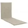 vidaXL Lounge Chair Cushion Cream 180x55x3 cm