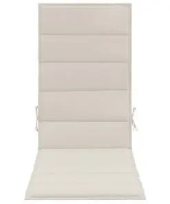 vidaXL Sunlounger Cushion Cream 190x60x3 cm