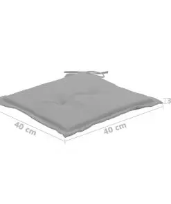 vidaXL Garden Chair Cushions 4 pcs Grey 40x40x3 cm