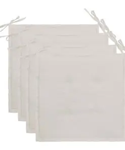 vidaXL Garden Chair Cushions 4 pcs Cream 40x40x3 cm