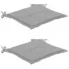 vidaXL Garden Chair Cushions 2 pcs Grey 50x50x3 cm vidaXL Garden Chair Cushions 2 pcs Grey 50x50x3 cm