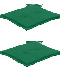 vidaXL Garden Chair Cushions 2 pcs Green 50x50x3 cm