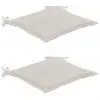 vidaXL Garden Chair Cushions 2 pcs Cream 50x50x3 cm