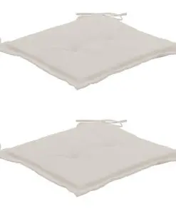 vidaXL Garden Chair Cushions 2 pcs Cream 50x50x3 cm
