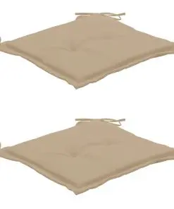 vidaXL Garden Chair Cushions 2 pcs Beige 50x50x3 cm