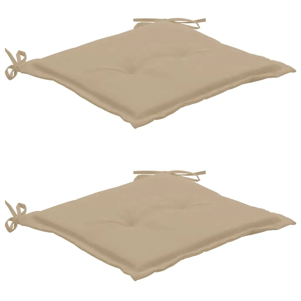 vidaXL Garden Chair Cushions 2 pcs Beige 50x50x3 cm