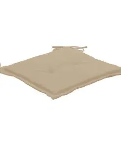 vidaXL Garden Chair Cushions 2 pcs Beige 50x50x3 cm