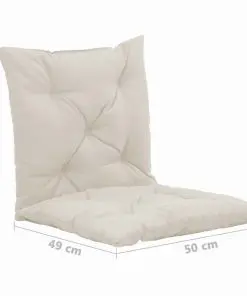 vidaXL Swing Chair Cushions 2 pcs Cream 50 cm Fabric