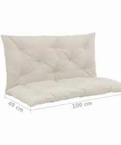 vidaXL Cushion for Swing Chair Cream 100 cm Fabric