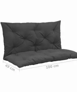 vidaXL Cushion for Swing Chair Anthracite 100 cm Fabric