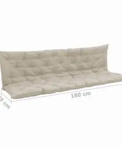 vidaXL Cushion for Swing Chair Cream 180 cm Fabric