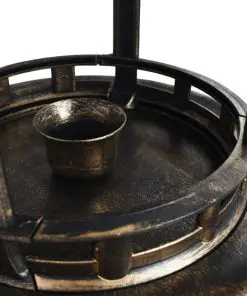 vidaXL Decorative Birdbath with Solar Powered LED Lights Plastic