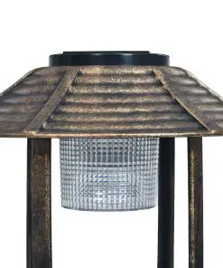 vidaXL Decorative Birdbath with Solar Powered LED Lights Plastic
