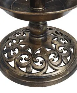 vidaXL Decorative Birdbath with Solar Powered LED Lights Plastic