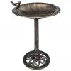 vidaXL Garden Bird Bath Bronze Plastic vidaXL Garden Bird Bath Bronze Plastic