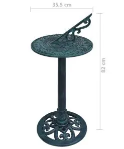 vidaXL Sundial Green 35.5×82 cm Plastic