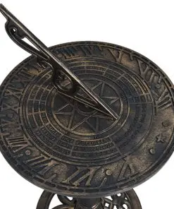 vidaXL Sundial Bronze 35.5×82 cm Plastic