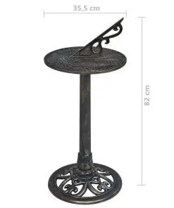 vidaXL Sundial Bronze 35.5×82 cm Plastic