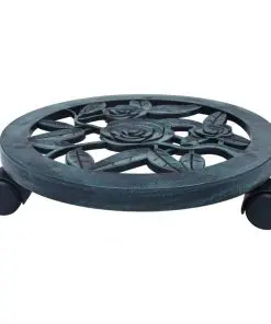 vidaXL Plant Trolleys 6 pcs Green 30 cm Plastic