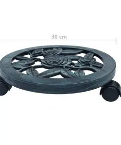 vidaXL Plant Trolleys 6 pcs Green 30 cm Plastic