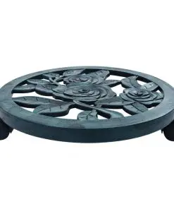 vidaXL Plant Trolleys 6 pcs Green 38 cm Plastic