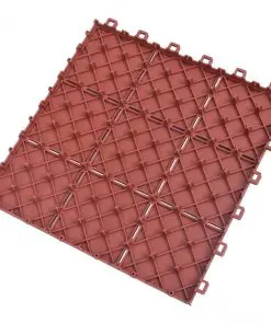 vidaXL Decking Tiles 10 pcs Red 30.5×30.5 cm Plastic