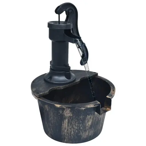 vidaXL Garden Water Fountain Barrel with Pump